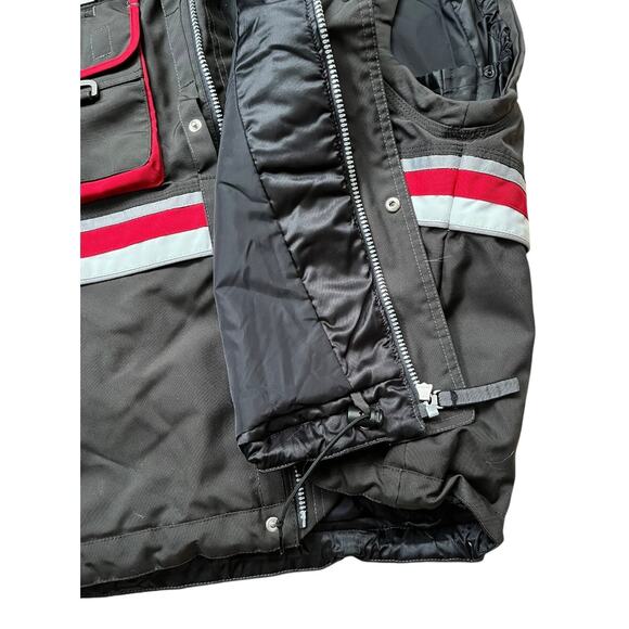 Phenix Black Ski Snowboard Insulated Vest Full Zip Snaps Pockets Men's Medium - Picture 6 of 9